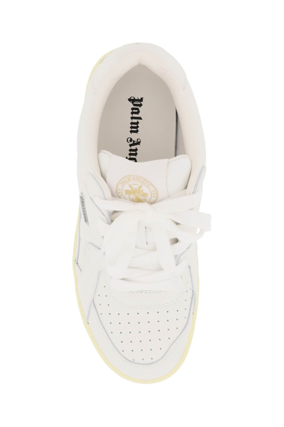 Shop Palm Angels 'palm University' Leather Sneakers Women In White