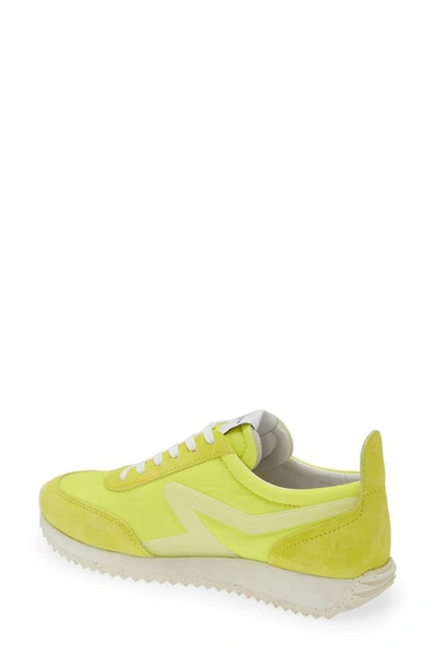 Rag & Bone Retro Runner Sneaker In Neon Yellow Leather