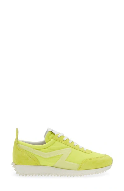 Rag & Bone Retro Runner Sneaker In Neon Yellow Leather