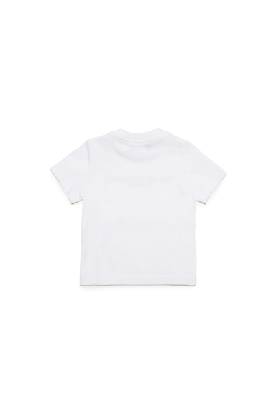 Shop Dsquared2 D2t996b T-shirt Dsquared Crew-neck Jersey T-shirt With Colour The World Lettering In White