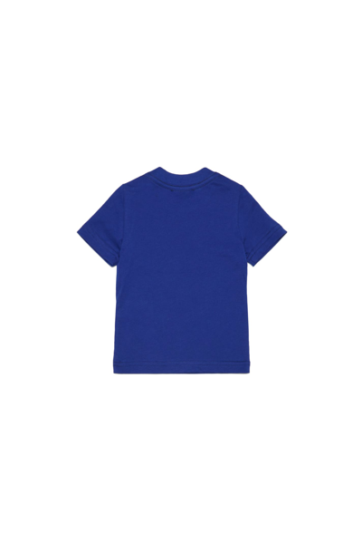 Shop Dsquared2 D2t730b-icon T-shirt Dsquared Icon Logo Crew-neck Jersey T-shirt In Blue