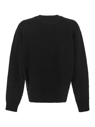 Shop Off-white Big Bookish Chunky Knit Jumper In Black