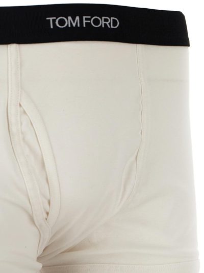 Shop Tom Ford Underwear Cotton Boxer Briefs In White