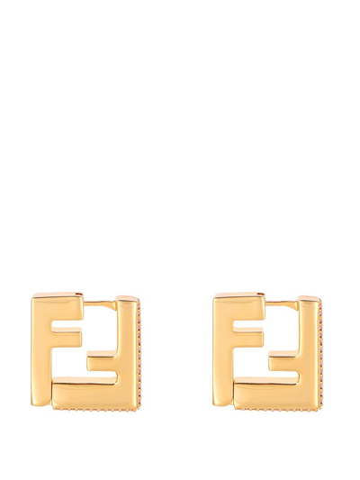 Shop Fendi Forever  Earrings In Gold