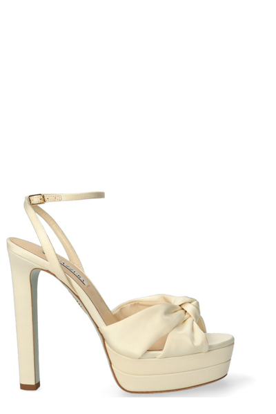 Shop Aquazzura Platform Sandals In White