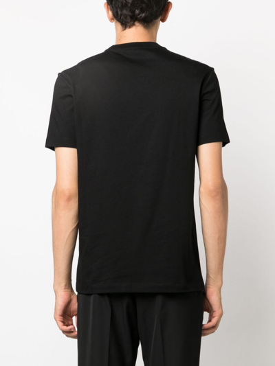 Shop Versace Medusa-print Cotton T-shirt In Black
