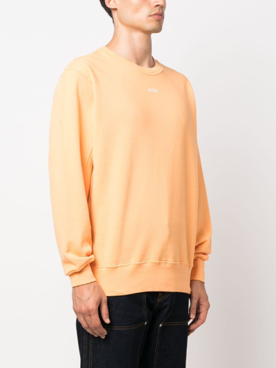 Shop Autry Logo-print Cotton Sweatshirt In Orange