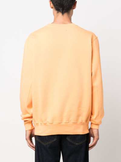 Shop Autry Logo-print Cotton Sweatshirt In Orange