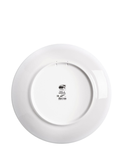 Shop Fornasetti Tema E Variazioni Porcelain Plate (26cm) In White