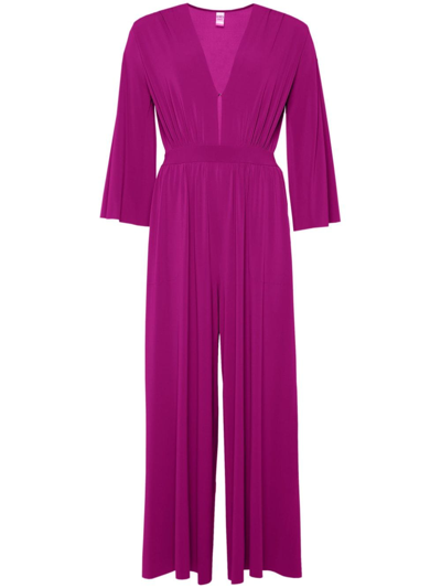 Shop Eres Aretha V-neck Jumpsuit In Purple