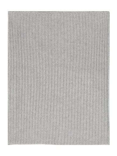 Shop Lisa Yang Ribbed-knit Cashmere Scarf In Grey