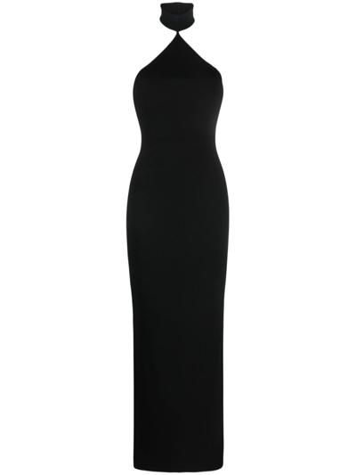Shop Solace London Blanca Halterneck Maxi Dress In Black