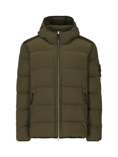 Shop Stone Island Compass Patch Zip In Green