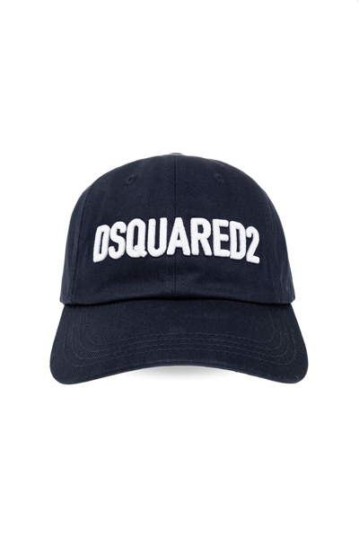 Shop Dsquared2 Logo Embroidered Baseball Cap In Navy