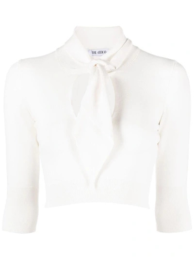 Shop Attico The  Catlin Stretch Viscose Knit Sweater Clothing In White