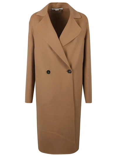 Shop Stella Mccartney Double Face Belted Coat In New Camel