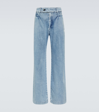 Shop Amiri Wide-leg Jeans In Blau