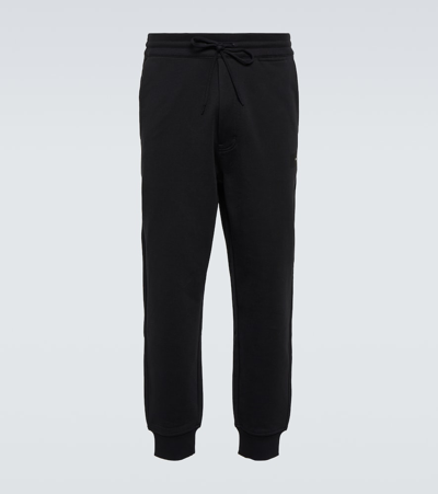 Shop Y-3 Cotton Jersey Sweatpants In Black