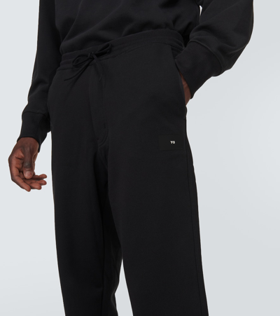 Shop Y-3 Cotton Jersey Sweatpants In Black