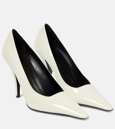 Shop The Row Lana Patent Leather Pumps In White