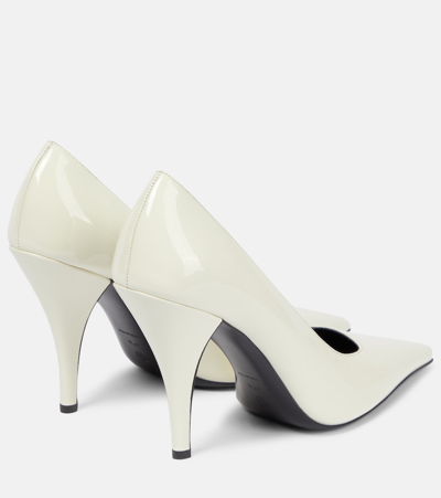 Shop The Row Lana Patent Leather Pumps In White