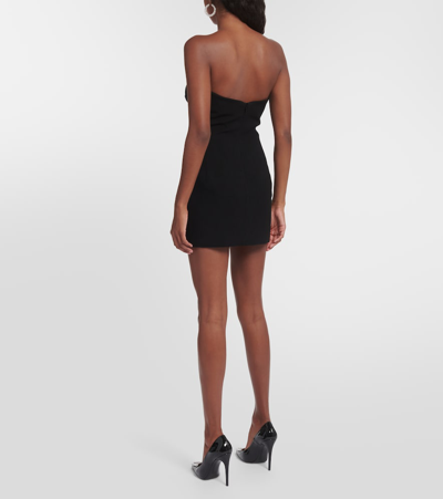 Monot Mônot Crêpe Minidress In Black