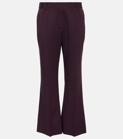Altuzarra Fossett Stretch Wool Ankle Pants In Purple