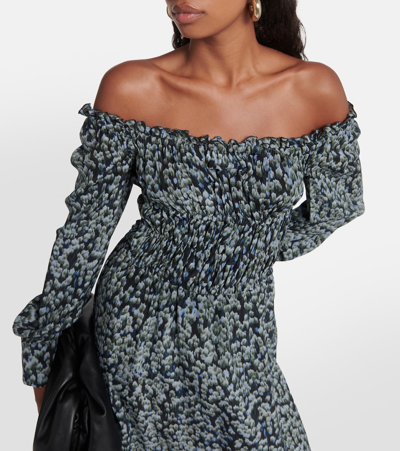 Altuzarra Women's Lillian Smocked Silk Midi-dress In Multicoloured