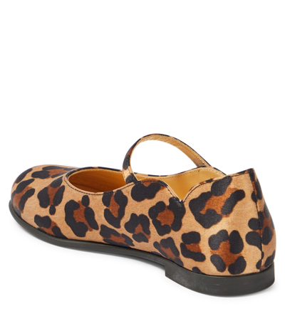 Christian Louboutin Girl's Melodie Scalloped Leopard-print Flats, Toddlers/kids In Brown