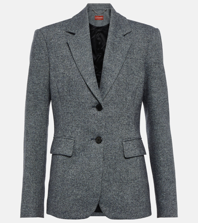 Shop Altuzarra Fenice Wool-blend Blazer In Grey