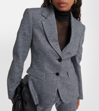 Shop Altuzarra Fenice Wool-blend Blazer In Grey