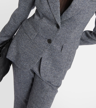 Shop Altuzarra Fenice Wool-blend Blazer In Grey