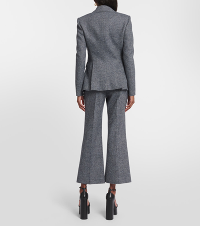Shop Altuzarra Fenice Wool-blend Blazer In Grey