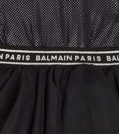 Balmain Baby Tiered Dress In Black
