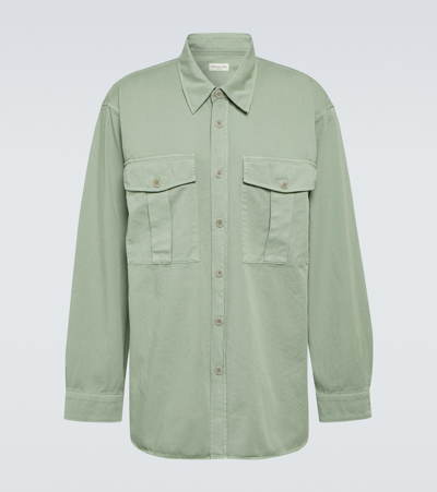 Shop Dries Van Noten Cotton Shirt In Green
