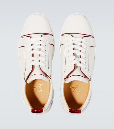 Shop Christian Louboutin Fun Louis Junior Leather Sneakers In White