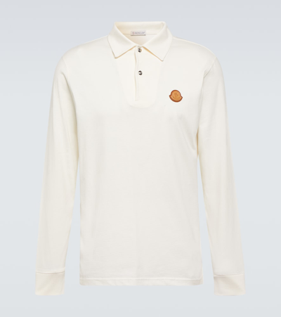 Shop Moncler Cotton Polo Shirt In White