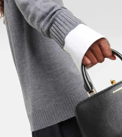 Jil Sander Wool Cardigan In Grey