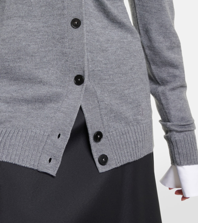 Jil Sander Wool Cardigan In Grey