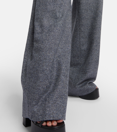 Altuzarra Tyr High-rise Wool-blend Wide-leg Pants In Grey