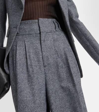 Altuzarra Tyr High-rise Wool-blend Wide-leg Pants In Grey