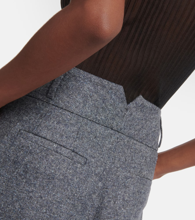 Altuzarra Tyr High-rise Wool-blend Wide-leg Pants In Grey