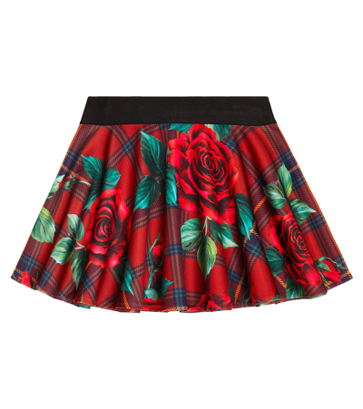 Shop Dolce & Gabbana Printed Scuba Skirt In Multicoloured