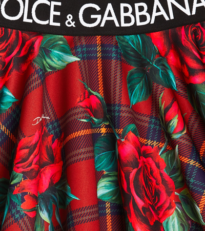 Shop Dolce & Gabbana Printed Scuba Skirt In Multicoloured