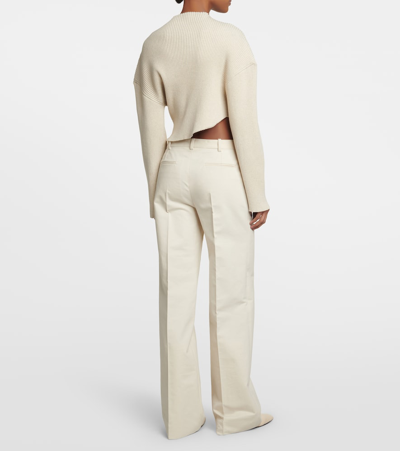 The Row Banew Cotton And Wool Wide-leg Pants In Multicoloured