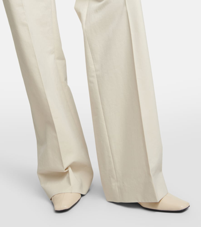 The Row Banew Cotton And Wool Wide-leg Pants In Multicoloured