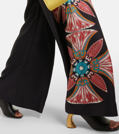 Shop La Doublej Printed Silk Palazzo Pants In Multicoloured