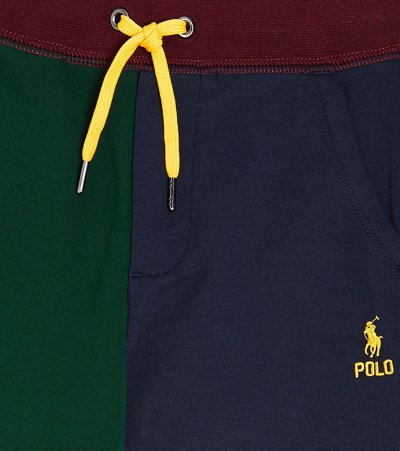 Shop Polo Ralph Lauren Colorblock Cotton-blend Jersey Sweatpants In Multicoloured