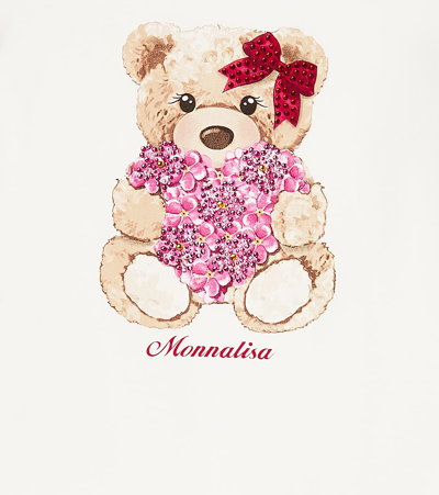 Monnalisa Bedrucktes Kleid Aus Baumwolle In Pink