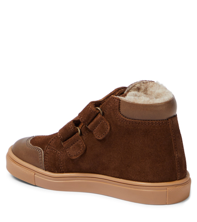 Shop Petit Nord Toasty Leather Sneakers In Brown